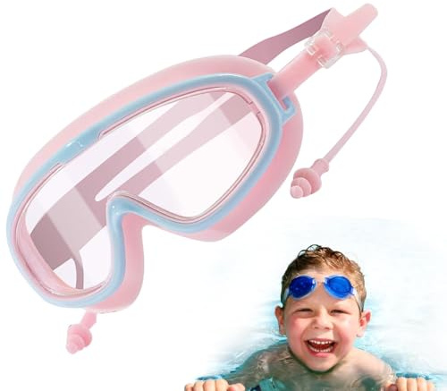 Occhiali Da Nuoto Per Bambini, Occhiali Nuoto Bambini,Nessun Occhiali Da Occhiali Impermeabili | Sportivi Acqua Protezione UV Con Tappi Per Le Orecchie
