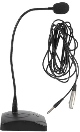 Yardwe Micrófono Plug and Play De Condensador para Pc Micrófono De Escritorio Base Robusta para Podcasting y Conferencias