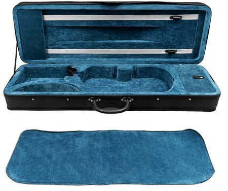 POTYYH Geigenkoffer, 4/4 Violinenkoffer Geige Koffer mit 2 verstellbarer Schultergurte & Bogenklammern, Geigenkasten für die 4/4 Violine, 78x26x12,5cm