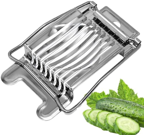 Tomato Chopper Dicer - Fruit Slicing Tool, Multipurpose Food Cutter Gadget | Stainless Steel Kitchen Prep Equipment Unit, Delicatessen Restaurant & Café Food Service with Manual Press Action