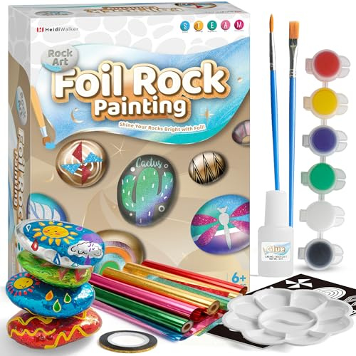 Piano Potato Kit de Peinture sur Pierres avec Feuille - Pierres à Peindre, Kit Créatif pour Enfants dès 8 Ans, Cadeau pour Filles 6-13 Ans