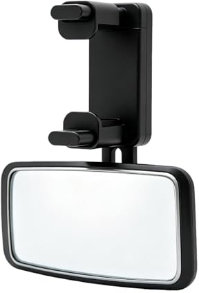 Espejo de coche para bebé, espejo retrovisor de coche de bebé orientado hacia adelante con rotación de 360°, espejo de bebé convexo de gran vista, ajustable e irrompible para seguridad asiento trasero