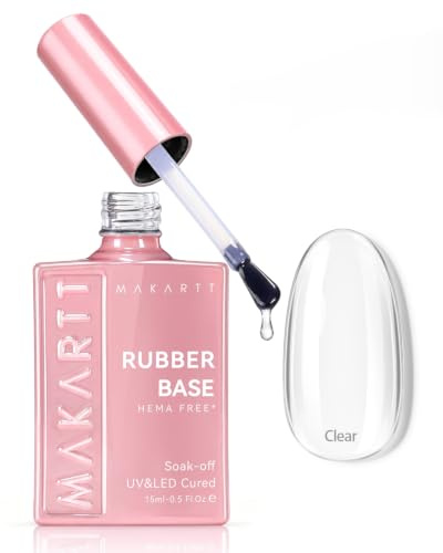 Makartt 6-en-1 Rubber Base 15ml Clear – Base Coat Réparateur Sans HEMA