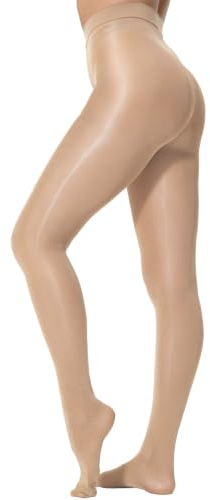 CozyWow 80D formande oljiga tights för kvinnor, skimmer glänsande strumpbyxor för dans (balett och jazz), sömlösa glansiga strumpor