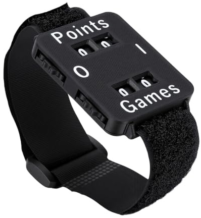 Yobadam Poängräknare Klocka Stor Tydlig Display Justerbart Armband | Registrerar Poäng Snabbt för Spelare Domare Poänghållare av Tennis Badminton Volleyboll Lämplig för Tävlingmatcher Inomhus