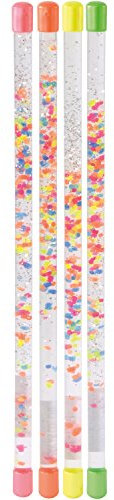 EDUPLAY Zauberstab mit Kügelchen (Farbe zufällig, 6 Stück)