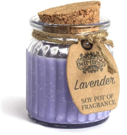 Soy Pot Of Fragrance Glass Jar Candle - Lavender