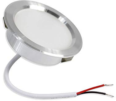 Vetrineinrete® Faretto 3 watt ad incasso rotondo luce fredda 6500 k luce calda 3000 k luce naturale 4000 k opaco con bordo argento (Luce naturale 4000k)