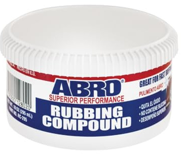 ABRO Superior Performance Automotive Rubbing Compound for Oxidized Finishes, Buff, Shine, Smooth, & Clean, Scratch Remover for Vehicles, Boats, & Bikes - 10 oz.