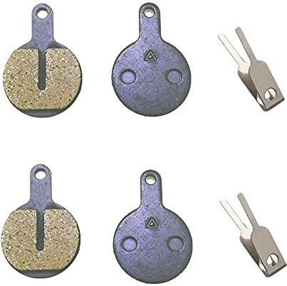 2 Pairs Bicycle Disc Brake Pads, with Springs & Securing Clips Bicycle Disc Brake Pads for Tektro Novela Lyra L10 11 IOX(Resin, Semi-Metallic, Sintered Metal)