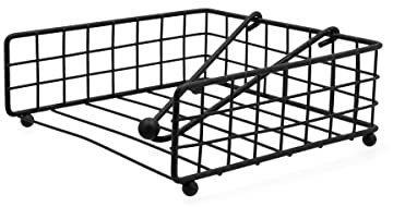 Quid Ebano Servilletero Horizontal Acero Pintado 19x19x7cm