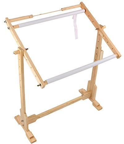 Ejoyous Soporte para marco de punto de cruz, soporte de punto de cruz 9CT, 50 cm, kit de soporte de bordado ajustable, kit de base de madera, trabajo, punto de cruz y marco de madera bordado