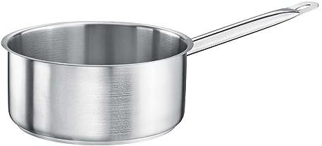 TOMGAST | Diameter: 20 cm | Height: 9 cm | Volume: 2,6 l | Stainless steel 18/10 | Wall thickness from 1 mm to 1,2 mm | 3-layer aluminium base | Induction | Professional Kitchen Equipment
