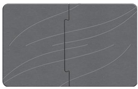 Tappeto Bagno Assorbente, 39x60cm Tappeto Doccia Assorbente in Diatomite, Tappetino in Pietra per Doccia Antiscivolo Pieghevole Tappetino Bagno Pietra ad Asciugatura Rapida per Casa e Cucina, Grigio