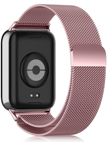 Hinnwer Armband för Xiaomi Smart Band Pro, Milanaise Rostfritt Stål Metallarmband med Magnetiskt Spänne för Redmi Watch 4