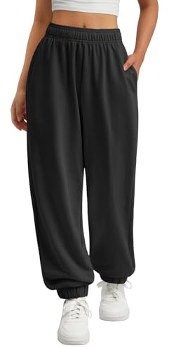 ATHMILE Sweatpants Women Baggy Wide Leg Pants Workout Gym Active High Waisted Comfy Joggers for Women Fall Clothes 2026 Black