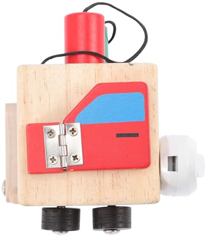 SOPOTUTU Cubos de Madera Educativos Montessori para Preescolar Juguete Sensorial Fidget para Desarrollo Motor Fino y Habilidades Prácticas Tablero de Actividades Duradero para Bebés