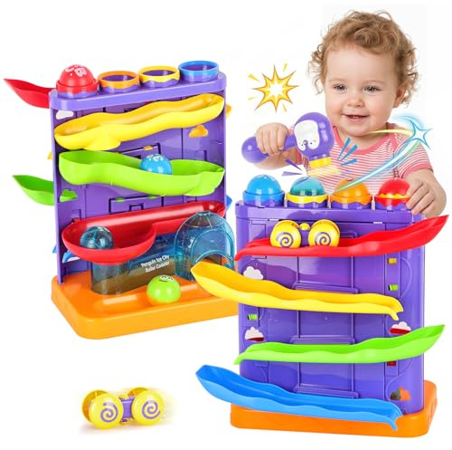 Ykgutilu Juguetes Niños 1 Año,Apilables,Educativos,Juguetes Montessori de Martillo para el Desarrollo Temprano, Gran Regalo de Cumpleaños para Edades de 1, 2 y 3 Años