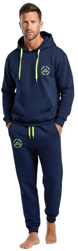 Kappa Tuta Uomo Cotone Estiva - Tuta Uomo Completa in Felpa di Cotone Estiva - Sportiva (26154 XXL NAVY)