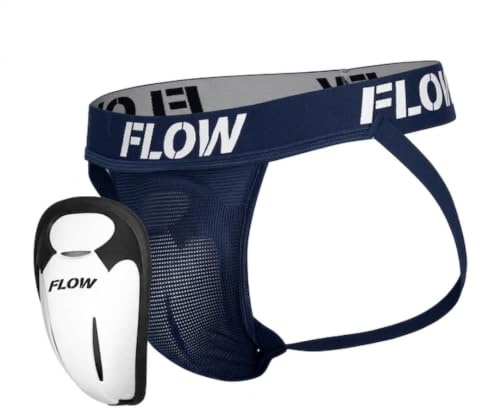 Flow Fightgear Premium korsskydd | Toque med silikonkant - för kampsport, kickboxning, hockey, baseboll - herr