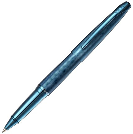Cross ATX Sandblasted Dark Blue Rollerball Pen, Medium Point, Black Ink