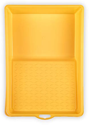 HARDY WORKING TOOLS - Bac à Peinture - Largeur 25 cm - Longueur 36 cm - Cuvette de Peintre - Accessoires pour Peinture Murale en Plastique Jaune – 1 Pièce