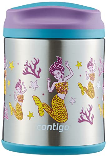 Contigo Food Jar, Edelstahl-Thermobehälter für Suppen, Gemüse oder Früchte, 100% auslaufsicher, Lunchbox für Kinder; bis zu 6 Stunden heiß, bis zu 7 Stunden kalt; für Kindergarten oder Schule, 300 ml