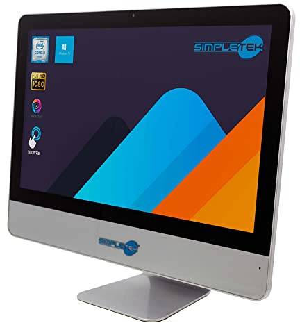 SIMPLETEK All in One TouchScreen 22 FHD Core i3 2.5GHz Windows 11 | 4GB RAM SSD 120GB | Webbkamera Mouse Trådlös PC-tangentbord Fast dator