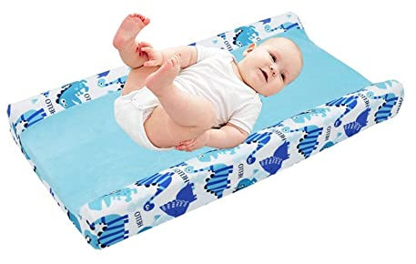 Uposao Baby Bezug für Wickelauflage,Superweich Atmungsaktiv Blumenmuster Wickelauflagenbezug Wickelbezug für Wickeltisch Baumwolle Polyester Baby Nursery Windel Wickelunterlage Abdeckung 32''X 16 ''
