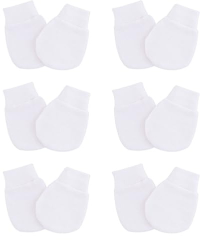 6 Pairs Baby Mittens No Scratch Mittens Infant Soft Gloves Mittens for 0-6 Months Boys Girls