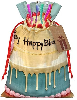 ZISHAK Bolsas de regalo de tela con cordón para tarta grande, ideales para cualquier ocasión