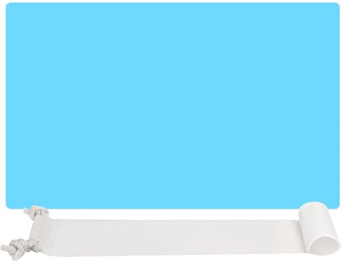 Silikonmatte Groß, 70x50cm Bastelunterlage, Malunterlage für Kinder Abwaschbar, Hitzebeständig, Antihafte und rutschfeste, Mehrzweck Silikon Unterlage, für Arbeitsplattenschutz, Platzset(Seeblau)