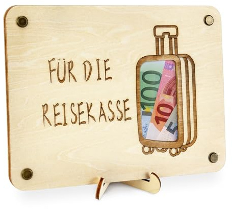 TAKULA Geldgeschenk Reise Reisekasse Geschenk Spardose Koffer Reisegutschein Geschenk Verpackung Urlaubskasse Geldgeschenk Karte|Reisekasse