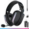 Oniverse Casque gaming sans fil Polaris - Compatible PS5, PS4, SWITCH 2, PC, MOBILE, Casque gamer léger LED faible latence 2.4GHz ou Bluetooth, 33h, Son virtuel 7.1, Double micro - Eclipse Black