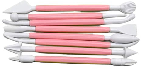 8 taglierine per torte fondente, strumento di modellazione argilla, strumento di modellazione a doppia estremità, facile da usare