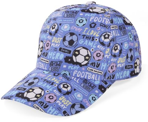 Jupsk Kids Baseball Cap, Toddler Boys Adjustable Baseball Sun Hat for Outdoor Summer, 50+ UPF Cotton Children's Snapback-Cap Soft Lightweight Adjustable Hat for 2-6 Years Blue