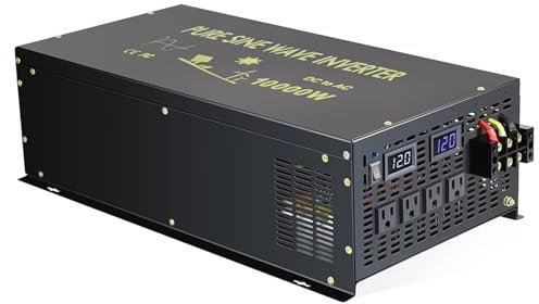 Power inverter Inverter Solare A Onda Sinusoidale Pura 24V 220V 10000W Pannello Solare Generatore Batteria Convertitore Da 12/48/72/110V CC A 120V/230/240V CA Invertitore di Tensione Fotovoltaico(36V,