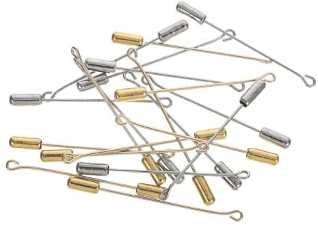 Garneck 20ensembles Épingles De Sûreté Métal Pour Diy Broches Bijoux Et Accessoires Avec Embouts De Butée Lot
