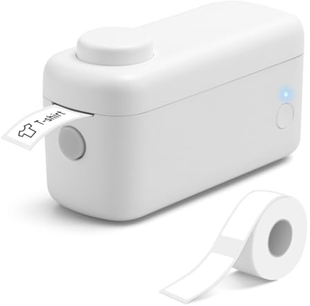 August LBP160W Etichettatrice Etichette Adesive Personalizzate, Stampante Etichette Adesive Ricaricabile Bluetooth, Mini Stampante Termica Portatile con Taglierina, 1700+ Icone(Bianco)