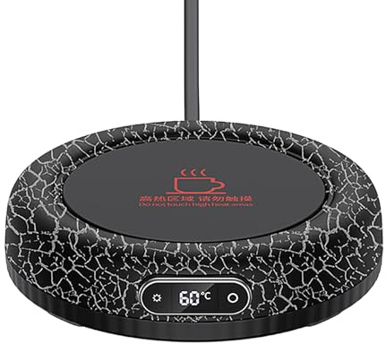 Acunny Kaffekoppsvärmare, 60 W elektrisk uppvärmning av mat för ljusmugg, Intelligent USB-värmeunderlägg | för vardagsrum sovrum kontor bar bord skrivbord mjölk te