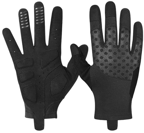Guanti da ciclismo per uomini | guanti antiurto touch screen | Guanti riflettenti da ciclismo da uomo a dita intere, per tempo freddo, bici da strada, ciclismo, guida e escursionismo