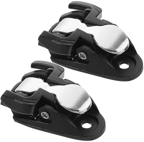 Housoutil 2 Piezas de Hebillas de Fijación Aplicables para Patines en Línea, Accesorios de Repuesto en Negro y Plata, Cierre Ajustable para Mayor Seguridad y Rendimiento en Patinaje