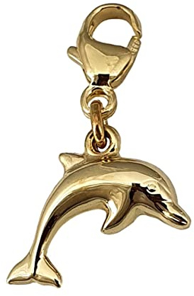 SJR Anhänger Charm Delfin Gold 333 8kt Einhänger Delphin Gelbgold Unisex