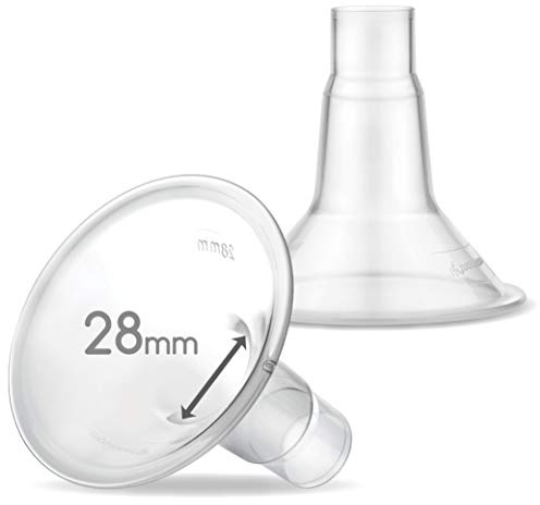 Maymom MyFit Brustschilde 28 mm compatible con Medela Milchpumpen PersonalFit, Freestyle, Harmony und Maxi, passend für Flex Connector, 2er Pack