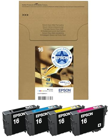 Epson 405 Suitcase Genuine Multipack, Eco-Friendly Packaging, 4-colours Ink Cartridges, DURABrite Ultra Ink