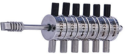 QiDAi Auto-Pick- und Decoder-Werkzeug - 6-poliges Tibbie-Lockpicking für Professionelle Schlosser - Offenes Auto-Kit (Ein Set)