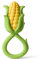 Oli & Carol - Sonajero y mordedor para bebé de caucho natural - Regalo para bebé 0 3 6 meses, 1 año - Corn