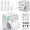JESWO Mini Printer for iPhone, Portable Inkless Photo Printer, Bluetooth Printer, Multifunctional Label for Photos, Notes, and DIY pocket (Includes 4 Paper Rolls + 3 Label Rolls)