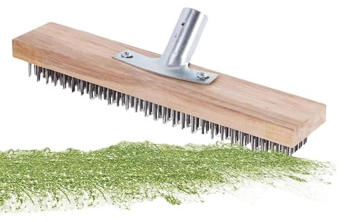 Strassenbesen Mit Stiel, Drahtbesen Zur Moosentfernung Mit Stiel, Drahtbesen Mit Stiel Ga-rdena, Stahldrahtbesen, Verbreiterter Metallbesen, Drahtbesen Zur Moosentfernung, Draht Besenkopf