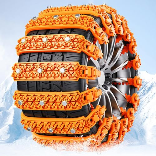 10pcs Car Tire Snow Chains, Snow Tyre Grips, Winter Tyres Chain, Reusable Winter Snow Car Tire Chain, Anti Skid Snow Chains, Adjustable Tire Wheel Traction Chains